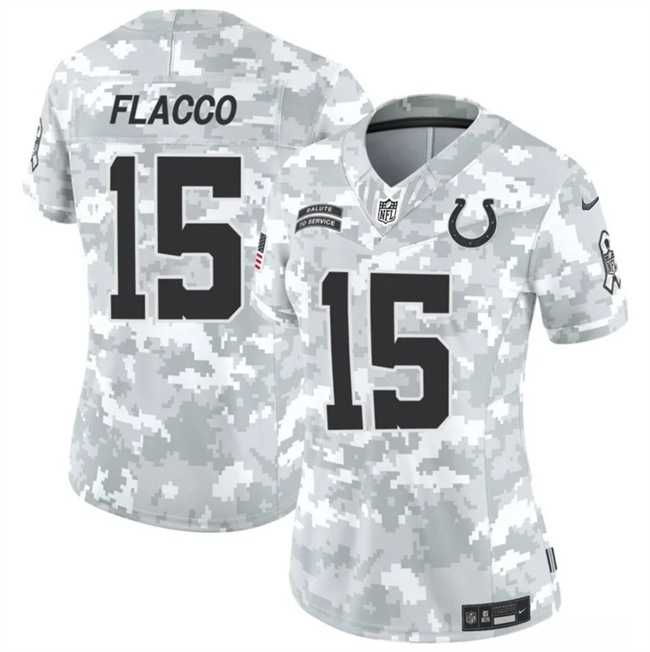 Womens Indianapolis Colts #15 Joe Flacco 2024 F.U.S.E Arctic Camo Salute To Service Limited Stitched Jersey Dzhi->indianapolis colts->NFL Jersey